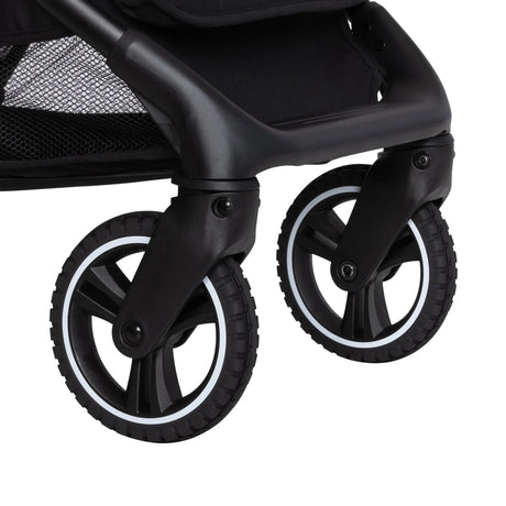 Baby Trend Zenda Compact All-Terrain Stroller has all terrain tire wheels