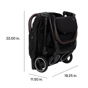 Folded dimensions on the Baby Trend Zenda Compact All-Terrain Stroller 