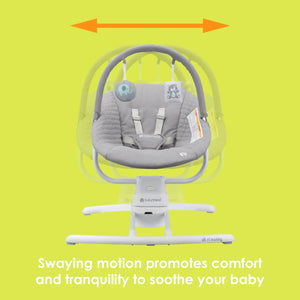 Baby Trend Sit N' Sway Portable Swing swaying motion promotes comfort and tranquility