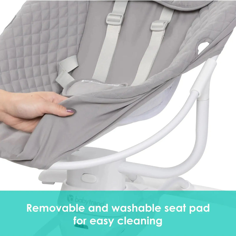 Baby Trend Sit N' Sway Portable Swing removable and washable seat pad 