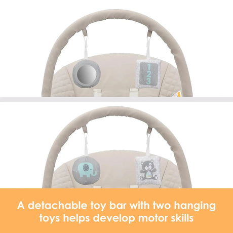Baby Trend Sit N' Sway Portable Swing detachable toy bar with two hanging toys