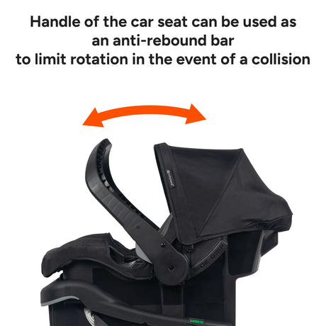 Baby Trend EZ-Lift PRO Infant Car Seat handle of the car seat can be used as an anti rebound bar 