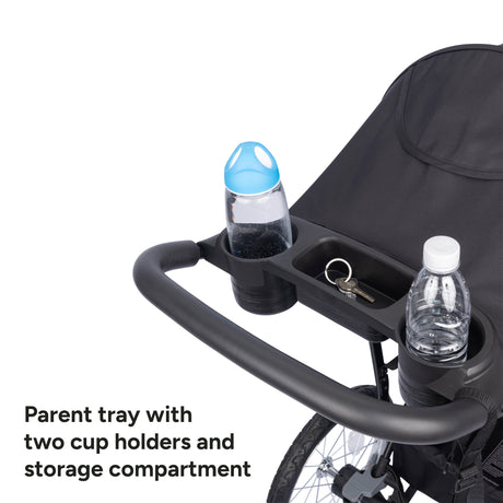 Baby Trend Journey Jogger parent tray with two cup holders 