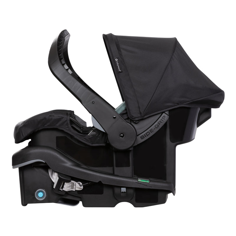 Handle bar of the Baby Trend EZ-Lift 35 PLUS Infant Car Seat rotate forward for an anti-rebound bar protection