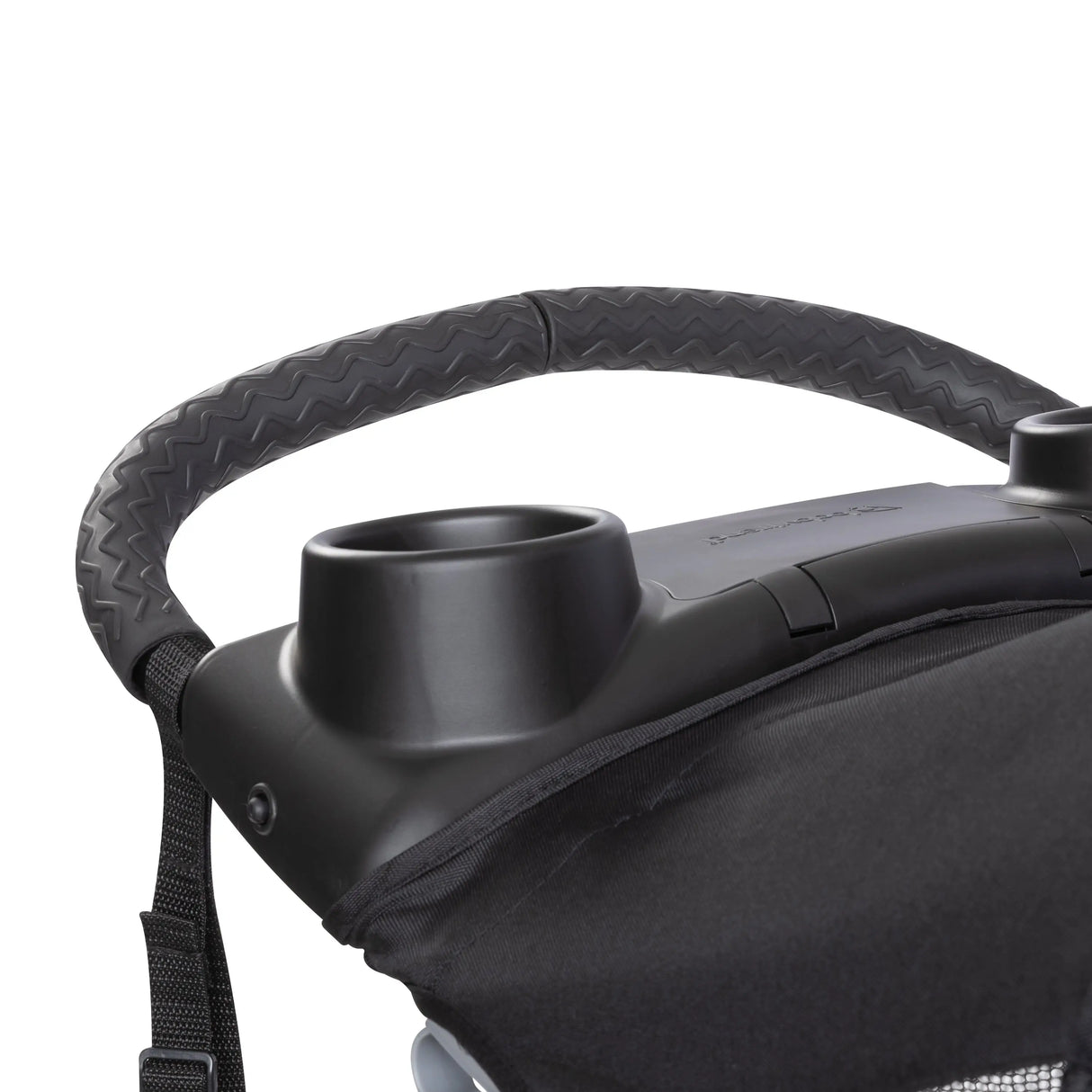 Wide rubber handle for parents on the Baby Trend Expedition DLX Jogger Travel System with EZ-Lift 35 PLUS Infant Car Seat