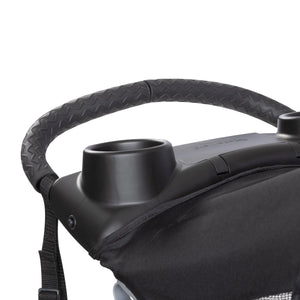 Wide rubber handle for parents on the Baby Trend Expedition DLX Jogger Travel System with EZ-Lift 35 PLUS Infant Car Seat