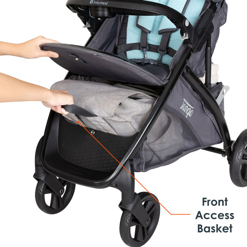 Baby Trend Tango Stroller front access basket