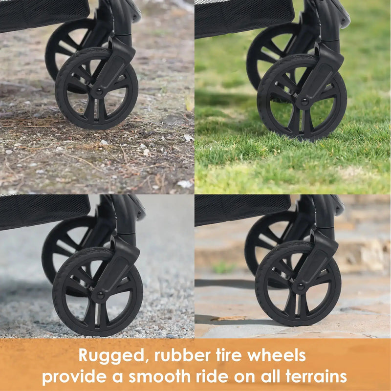 Baby Trend Tango PRO Stroller rugged rubber tire wheels