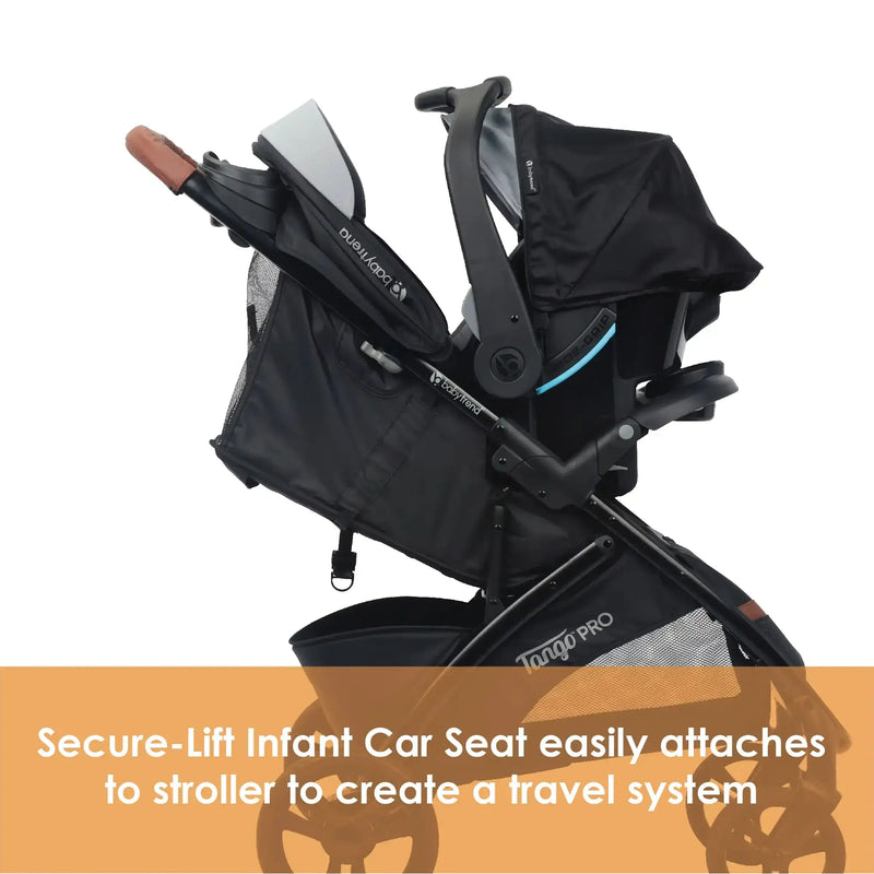 Baby Trend Tango PRO Stroller infant car seat easily attaches to stroller