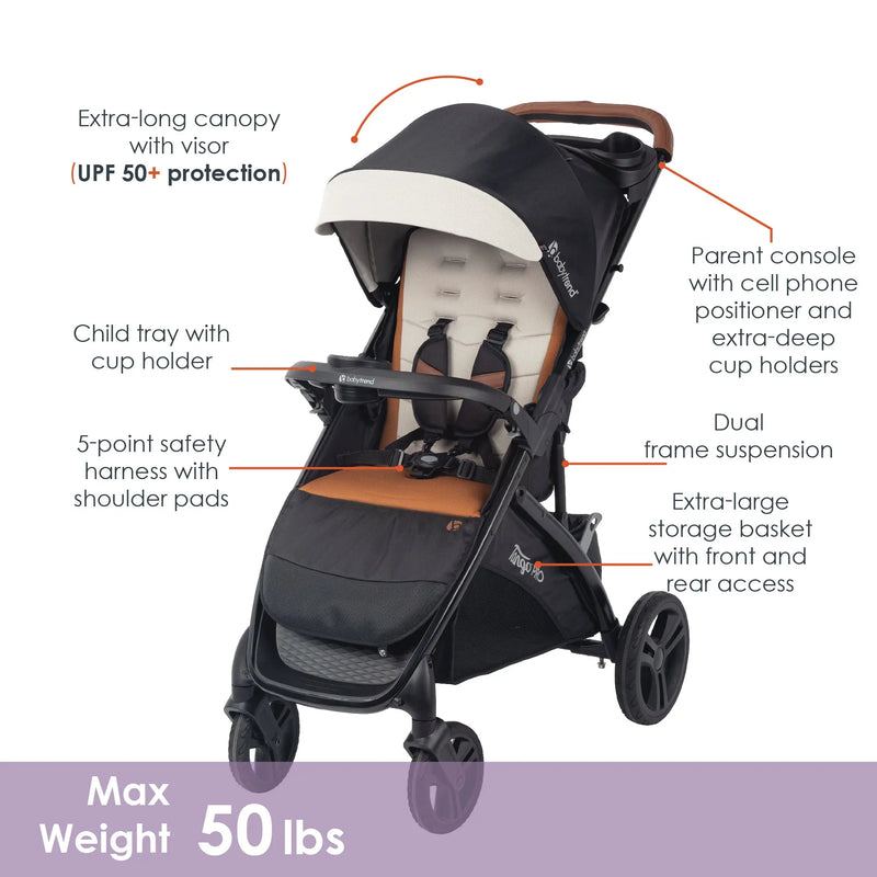 Baby Trend Tango PRO Stroller feature call outs