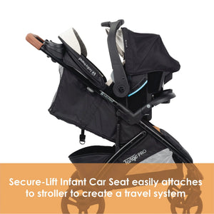 Baby Trend Tango PRO Stroller infant car seat easily attaches to stroller