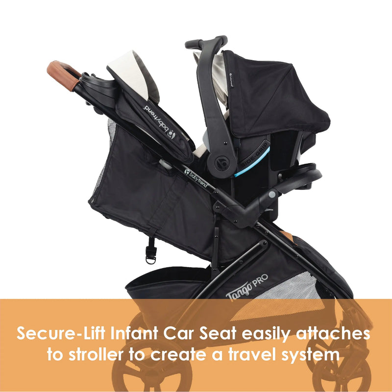 Baby Trend Tango PRO Stroller infant car seat easily attaches to stroller