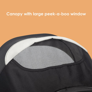 Baby Trend Tango PRO Stroller canopy with large peek a boo window