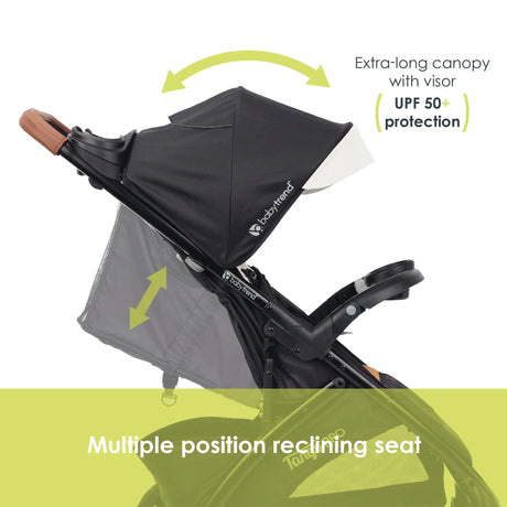 Baby Trend Tango PRO Stroller multiple position reclining seat
