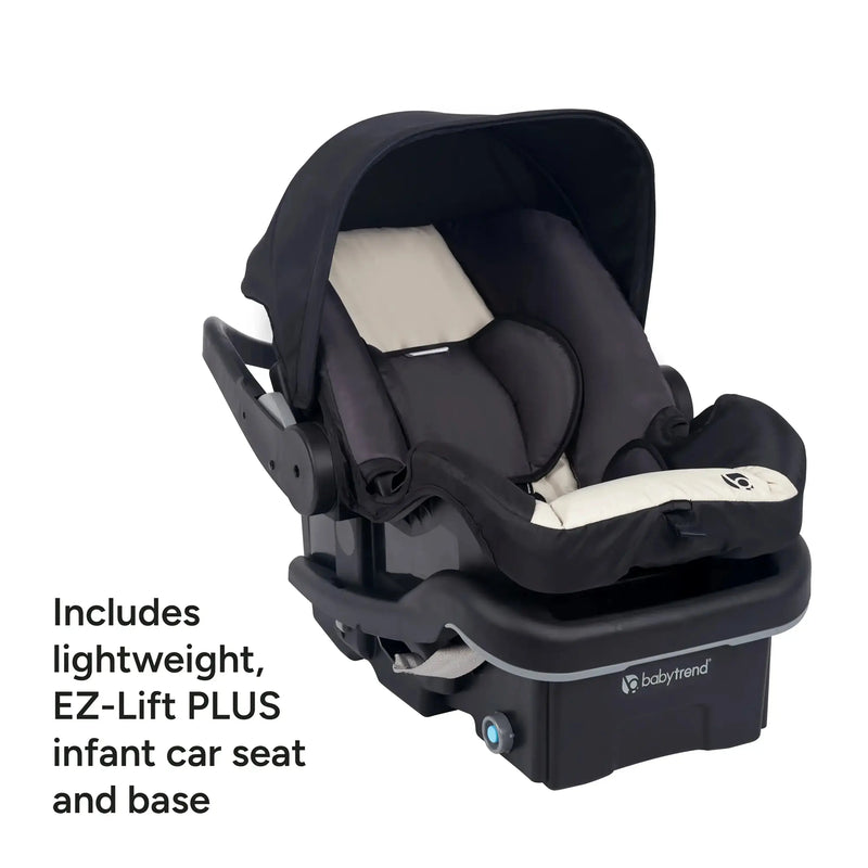 Baby Trend Sonar Switch 6-in-1 Modular Stroller includes the ez lift infant car seat and base