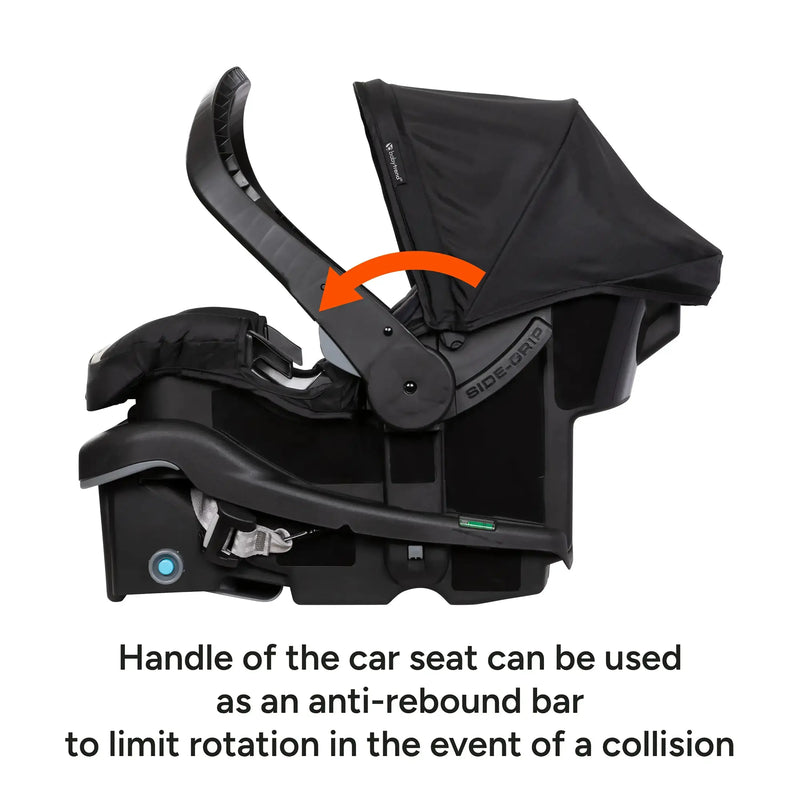 Handle of the Baby Trend EZ-Lift PLUS Infant Car Seat can be used as an anti-rebound bar