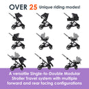 Load image into gallery viewer, A versatile Single-to-Double Modular Stroller Travel system with multiple forward and rear facing configurations Baby Trend Morph Single to Double Modular Stroller