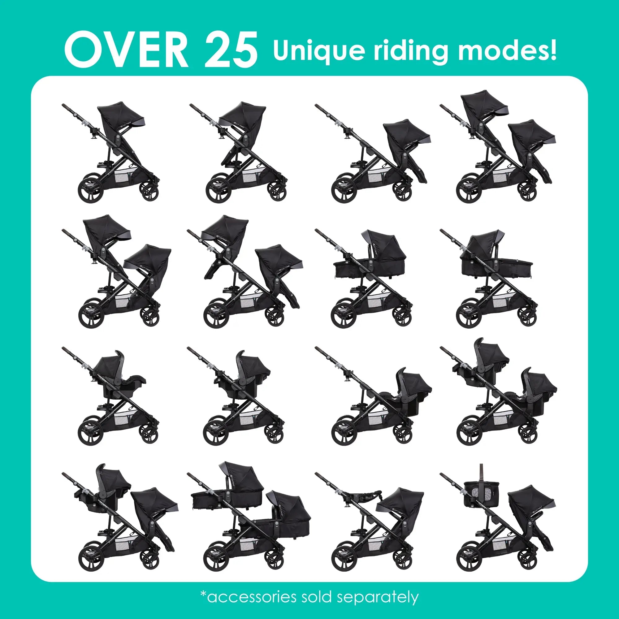 mmmmtr_babyページ Morph Single to Double Modular Stroller Travel System (Kids)