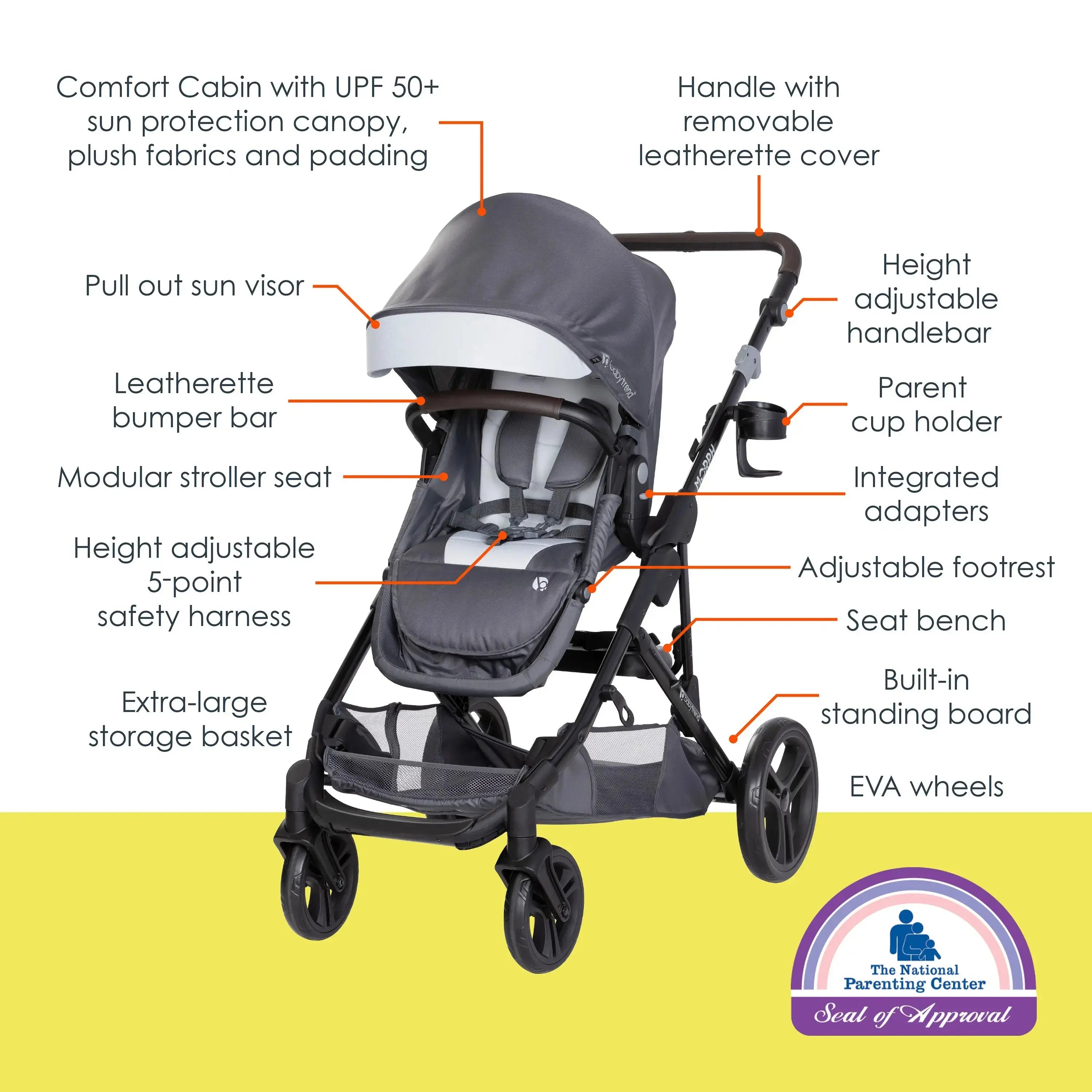 Baby Trend Morph Single to Double Modular Stroller Travel System with ...
