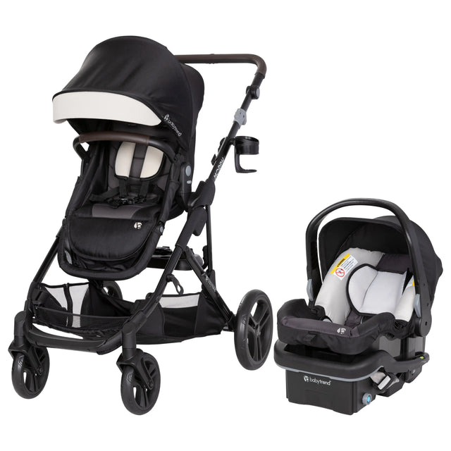 Morph Single to Double Modular Stroller Travel System with EZ-Lift™ PLUS Infant Car Seat in Madrid Tan (International)