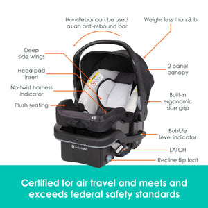 Morph Single to Double Modular Stroller Travel System with EZ-Lift™ PLUS Infant Car Seat in Madrid Tan (International)