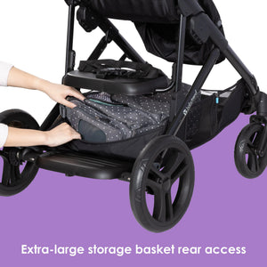 Morph Single to Double Modular Stroller Travel System with EZ-Lift™ PLUS Infant Car Seat in Madrid Tan (International)