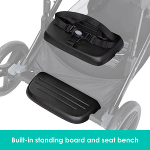 Morph Single to Double Modular Stroller Travel System with EZ-Lift™ PLUS Infant Car Seat in Madrid Tan (International)