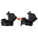 Load image into gallery viewer, Side view of the Baby Trend EZ-Lift 35 PLUS Infant Car Seat with flip foot recline adjustment on the base