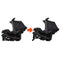 Side view of the Baby Trend EZ-Lift 35 PLUS Infant Car Seat with flip foot recline adjustment on the base