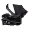 Side view of the Baby Trend EZ-Lift 35 PLUS Infant Car Seat with handle bar rotated forward for an anti rebound bar