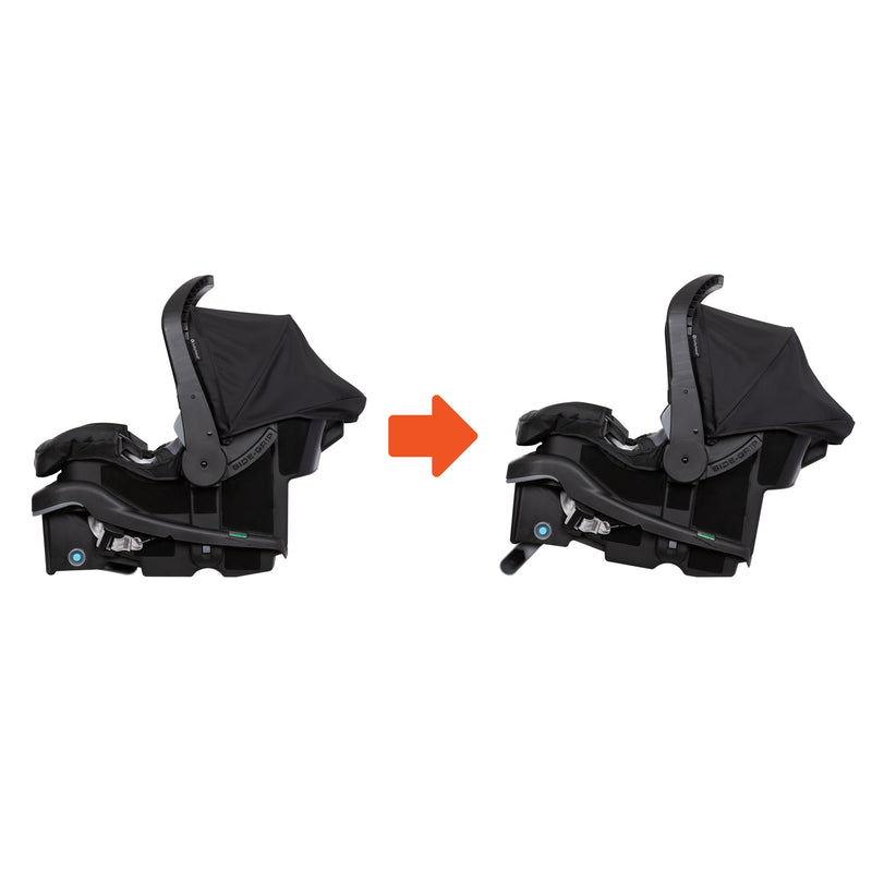 Recline flip foot on the Baby Trend EZ-Lift 35 PLUS Infant Car Seat