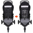 Load image into gallery viewer, Front view of child's seat converted to mesh air flow backing on the Baby Trend Passport Seasons All-Terrain Stroller Travel System with EZ-Lift 35 PLUS Infant Car Seat