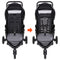Front view of child's seat converted to mesh air flow backing on the Baby Trend Passport Seasons All-Terrain Stroller Travel System with EZ-Lift 35 PLUS Infant Car Seat