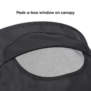 Baby Trend Venture 3-Wheel Stroller peek-a-boo window on canopy