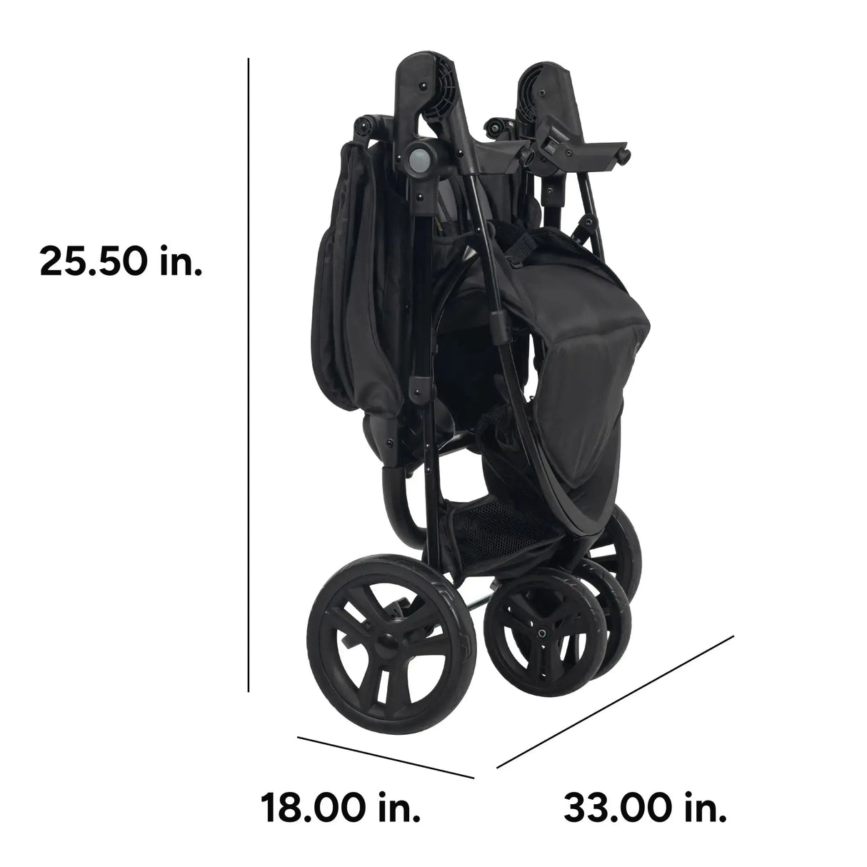 Baby Trend Venture 3-Wheel Stroller easy compact fold dimensions