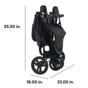 Baby Trend Venture 3-Wheel Stroller easy compact fold dimensions