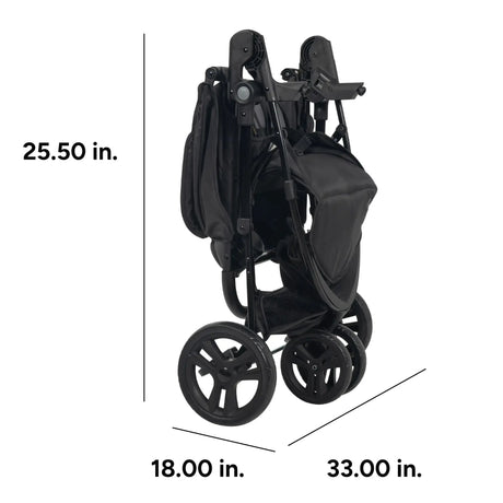 Baby Trend Venture 3-Wheel Stroller easy compact fold dimensions