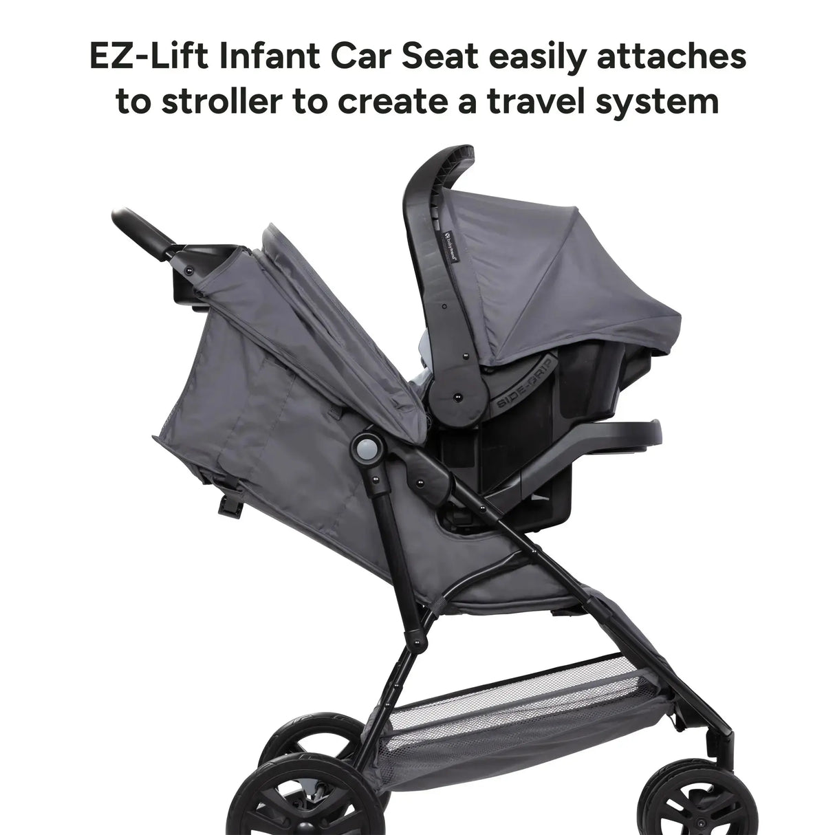 Baby Trend Venture 3-Wheel Stroller EZ-Lift Infant Car Seat easily attaches to stroller