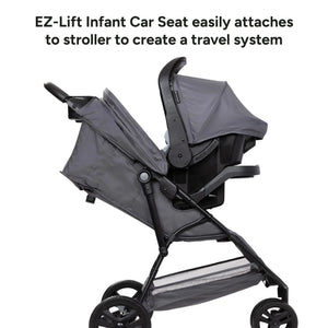 Baby Trend Venture 3-Wheel Stroller EZ-Lift Infant Car Seat easily attaches to stroller