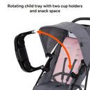 Load image into gallery viewer, Baby Trend Venture 3-Wheel Stroller rotating child tray with two cup holders and snack space