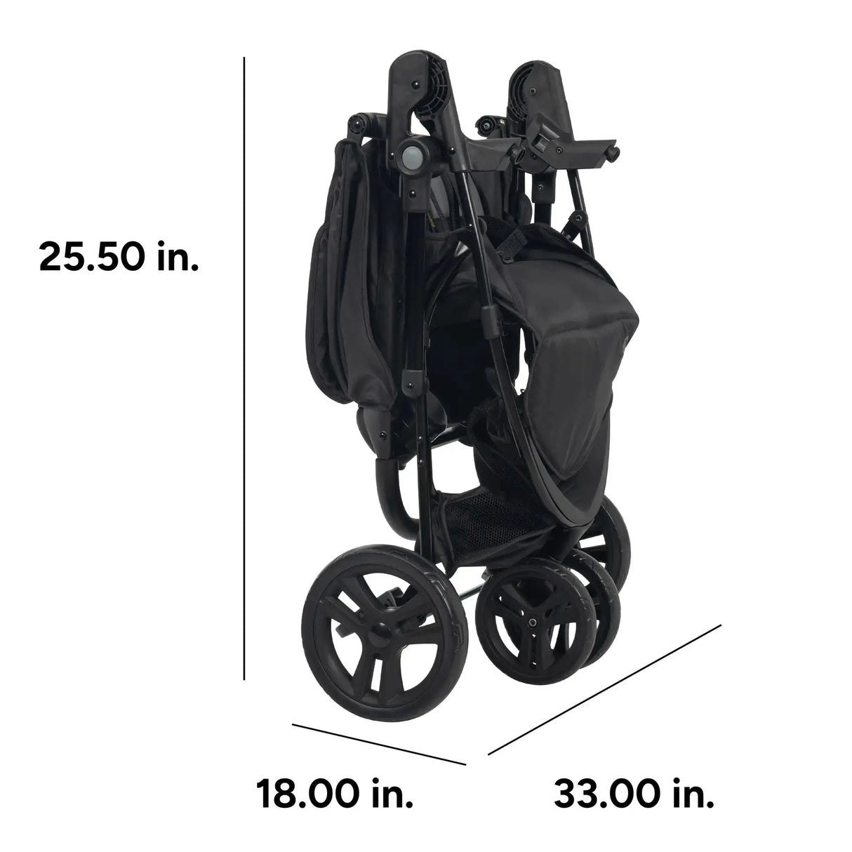 Baby Trend Venture 3-Wheel Stroller easy compact fold dimensions