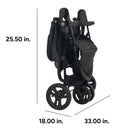 Load image into gallery viewer, Baby Trend Venture 3-Wheel Stroller easy compact fold dimensions