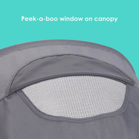 Baby Trend Venture 3-Wheel Stroller peek-a-boo window on canopy
