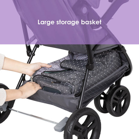 Baby Trend Venture 3-Wheel Stroller large storage basket
