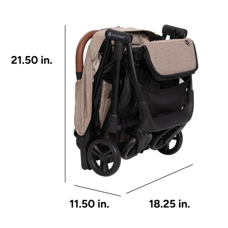 Baby Trend York Compact Stroller folded dimensions