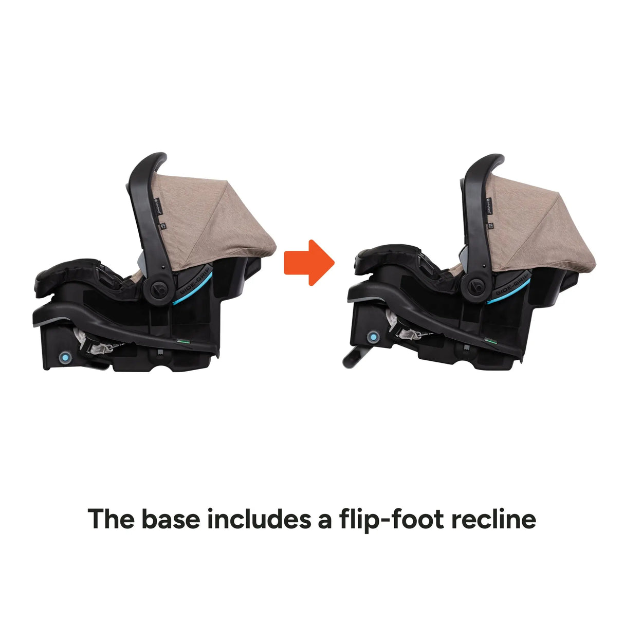 Baby Trend EZ-Lift PRO Infant Car Seat base includes a flip foo recline