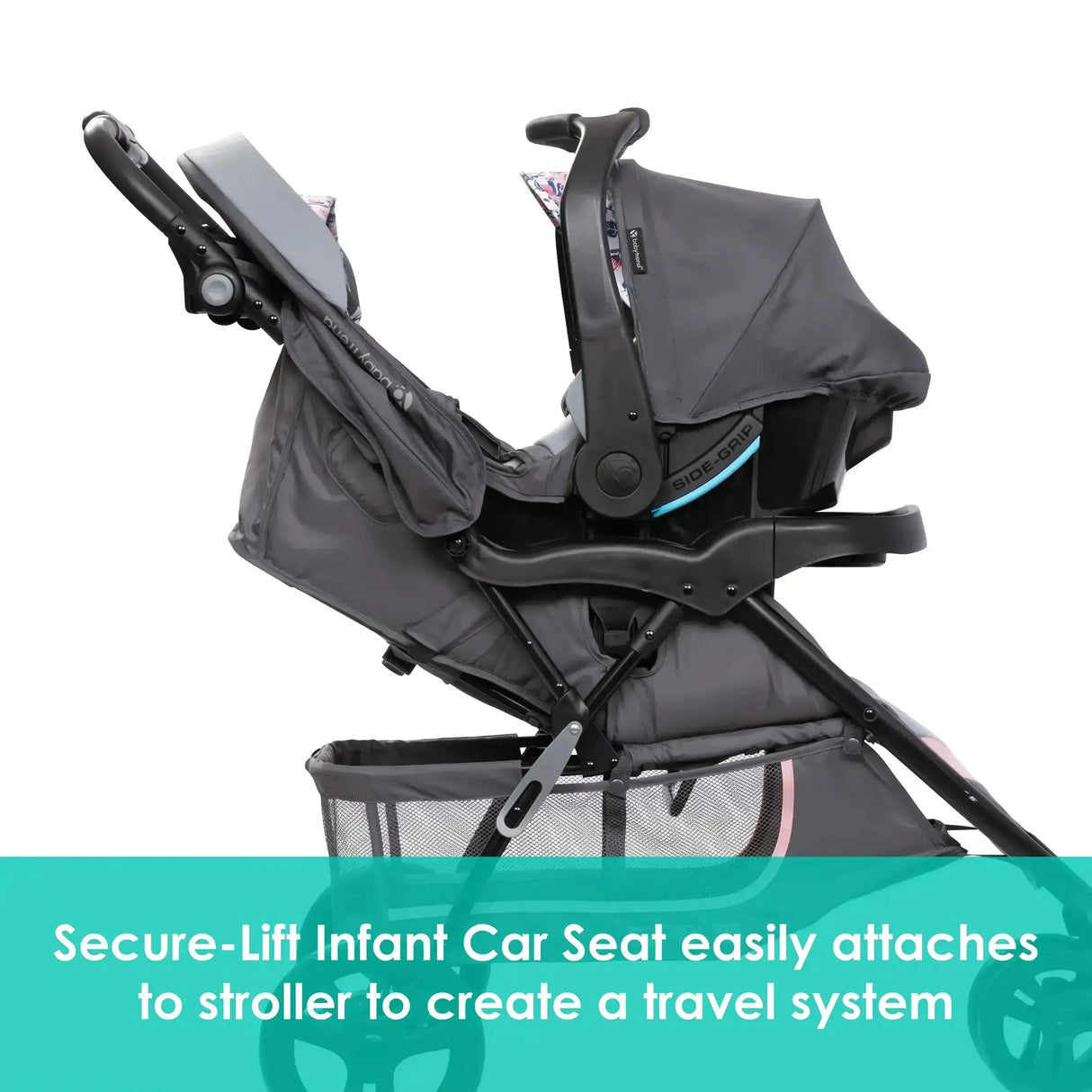 Baby Trend EZ Ride SE Stroller Secure-Lift infant car seat easily attaches to stroller