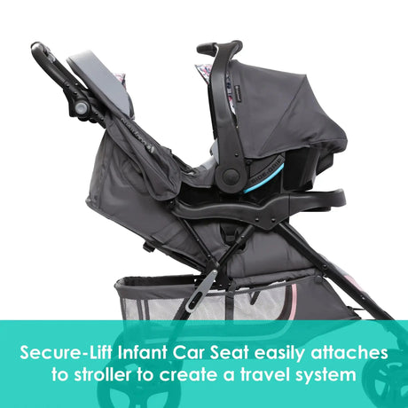Baby Trend EZ Ride SE Stroller Secure-Lift infant car seat easily attaches to stroller