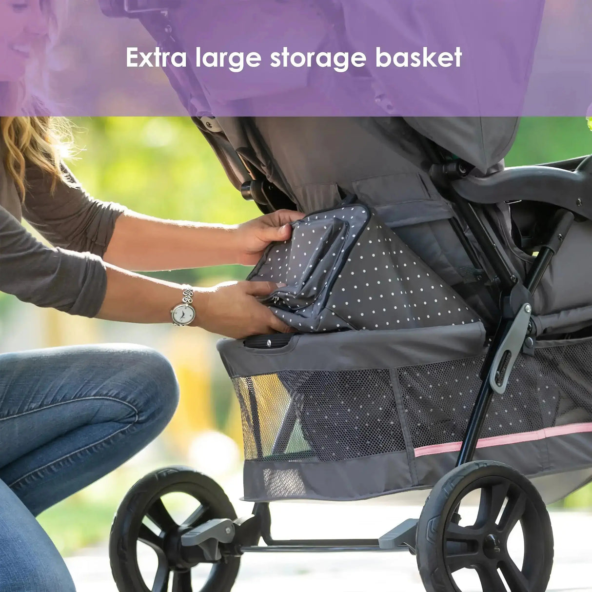 Baby Trend EZ Ride SE Stroller extra large storage basket