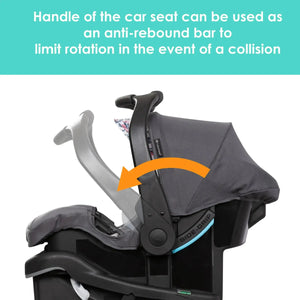 Baby Trend Secure-Lift Infant Car Seat handle of the car seat can be used as an anti rebound bar